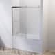 60 in. Frameless Reversible Bypass Bathtub Door