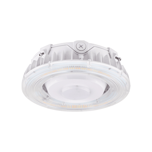Round Canopy Luminaire with CCT and Wattage Selector