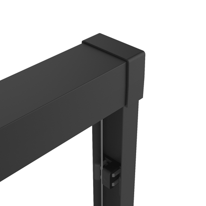 60-inch shower enclosure, double sliding doors, 1/4-inch (6mm) tempered safety glass.