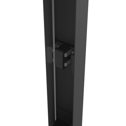 60-inch shower enclosure, double sliding doors, 1/4-inch (6mm) tempered safety glass.