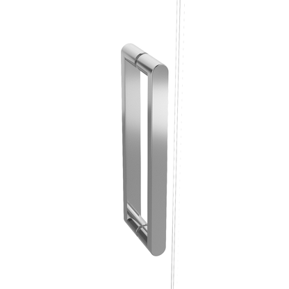 60-inch shower enclosure, single sliding door, transparent 3/8-inch (10mm) tempered safety glass.