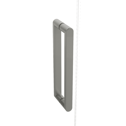 60-inch shower enclosure, single sliding door, transparent 3/8-inch (10mm) tempered safety glass.