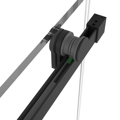 60-inch shower enclosure, single sliding door, transparent 3/8-inch (10mm) tempered safety glass.