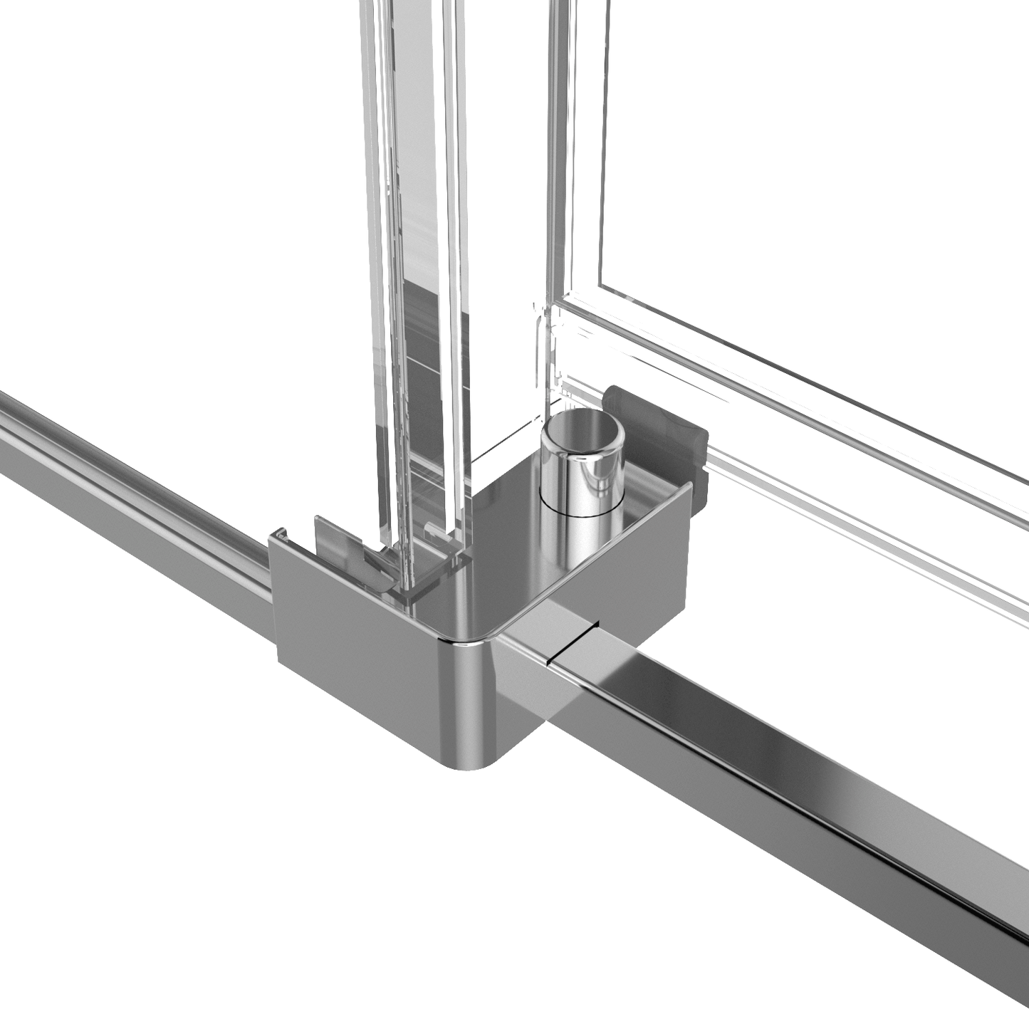 60-inch shower enclosure, single sliding door, transparent 3/8-inch (10mm) tempered safety glass.