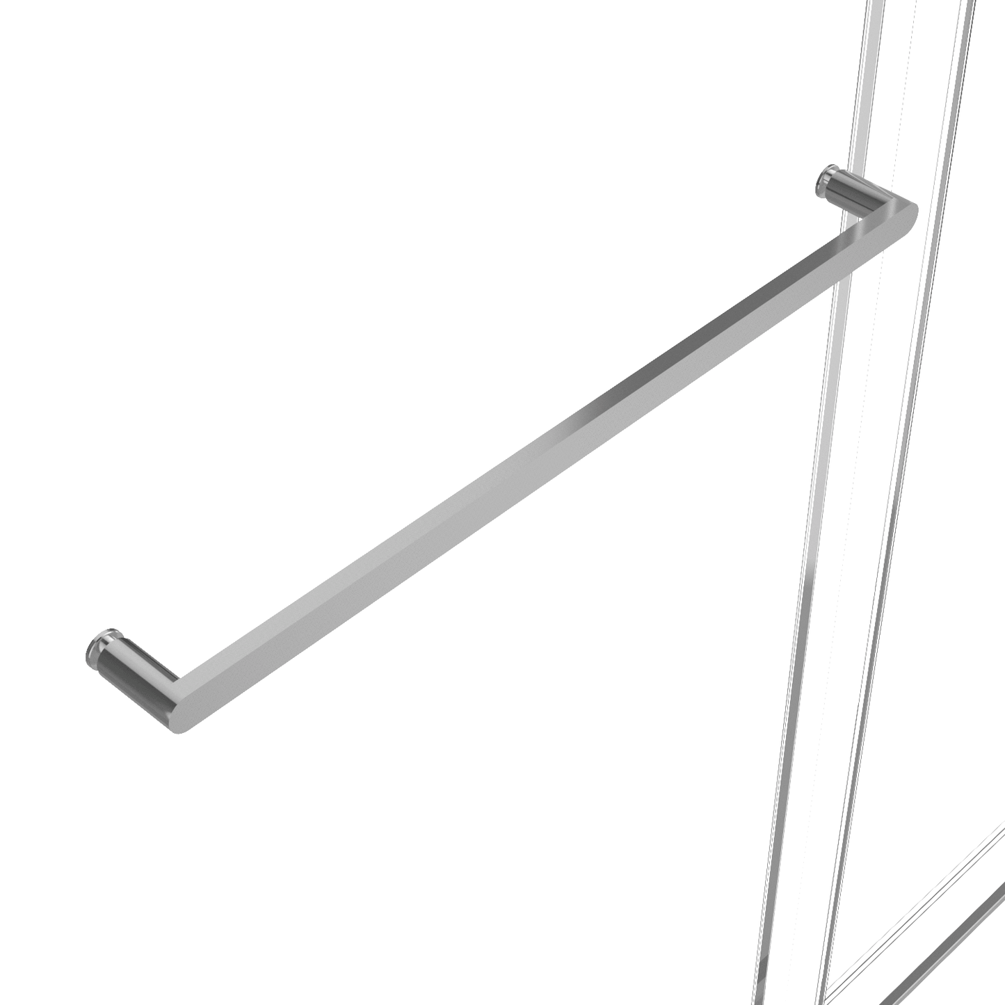 60-inch shower enclosure, single sliding door, transparent 3/8-inch (10mm) tempered safety glass.