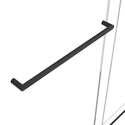 60-inch shower enclosure, single sliding door, transparent 3/8-inch (10mm) tempered safety glass.