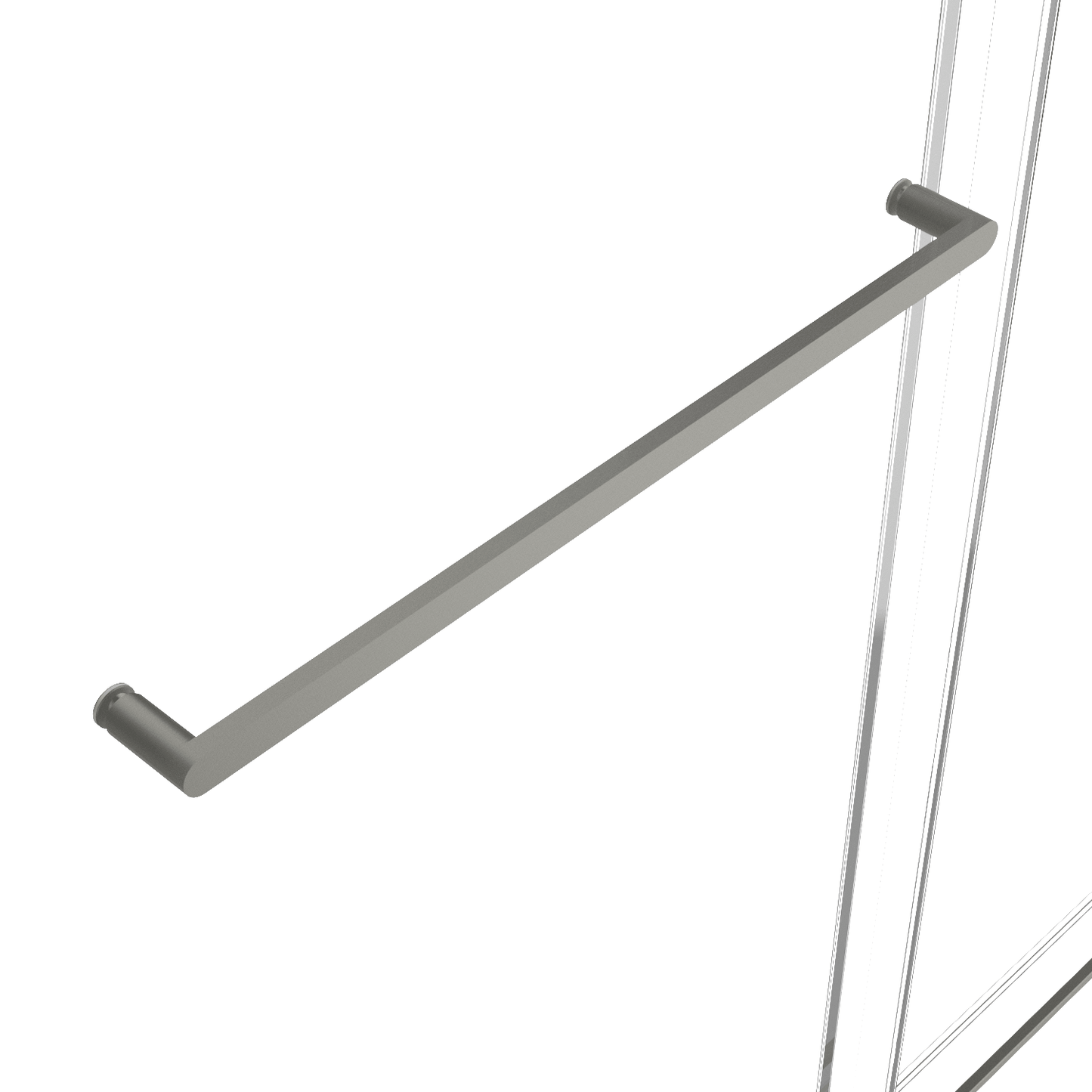 60-inch shower enclosure, single sliding door, transparent 3/8-inch (10mm) tempered safety glass.