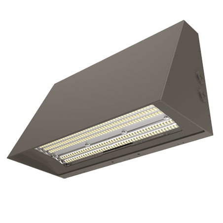 Architectural Full Cut-Off Wall Pack Luminaire with Wattage, CCT, and Beam Angle Selector
