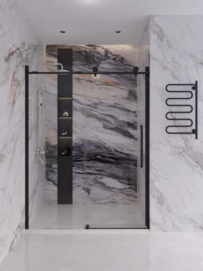 60-inch Shower Enclosure, Single Sliding Door, Clear 3/8-inch (10mm) Tempered Safety Glass