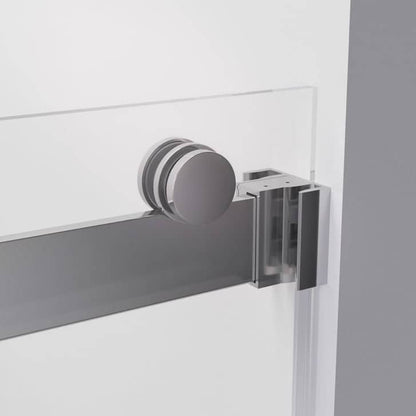 60 in. Frameless Reversible Bypass Bathtub Door