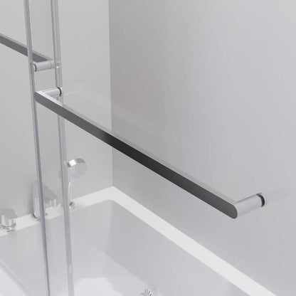 60 in. Frameless Reversible Bypass Bathtub Door