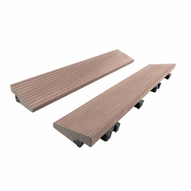 Straight Edge Trim for Decks in Composite 12 x 2-in Hazelnut - Pack of 2
