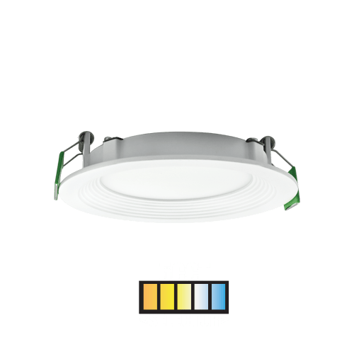 4″ / 6″ Round Slim Baffle Recessed Downlight with CCT Selector