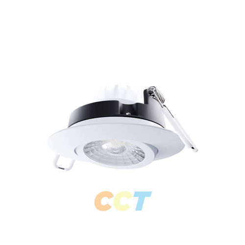 Round Can-less Gimbal Downlight withCCT Selector