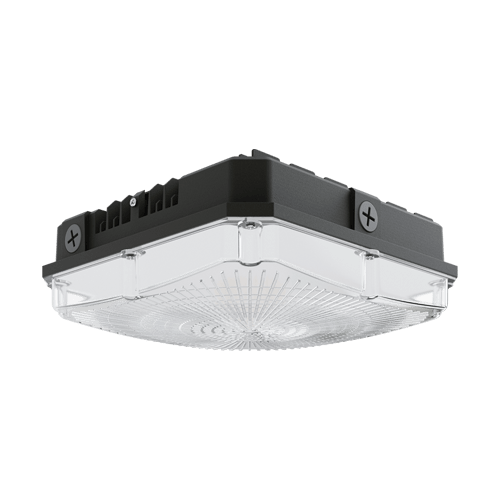 Square Canopy Luminaire with CCT and Wattage Selector