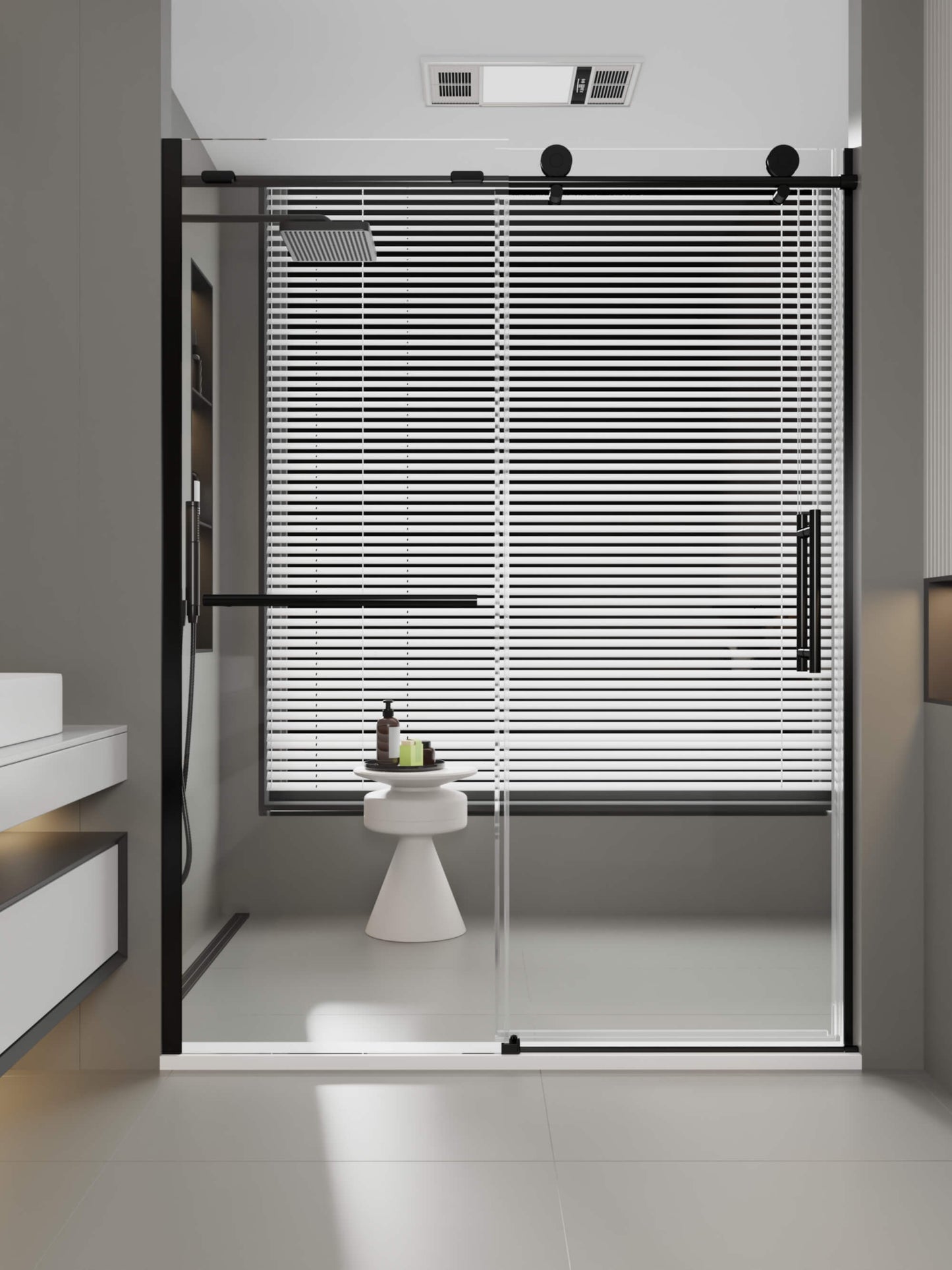 60-inch Shower Enclosure, Single Sliding Door, Clear 3/8-inch (10mm) Tempered Safety Glass