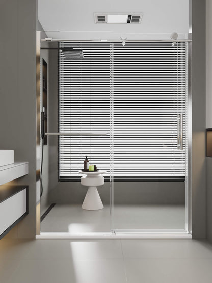 60-inch Shower Enclosure, Single Sliding Door, Clear 3/8-inch (10mm) Tempered Safety Glass