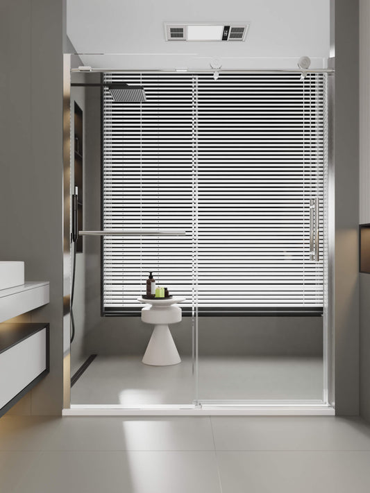 60-inch Shower Enclosure, Single Sliding Door, Clear 3/8-inch (10mm) Tempered Safety Glass